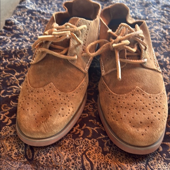 Sperry Men\'s Tan Suede Oxford Shoes main image 4